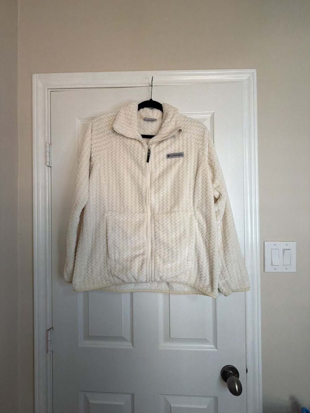 Columbia Fire Side II Sherpa Full-Zip Jacket Cream Women's Medium